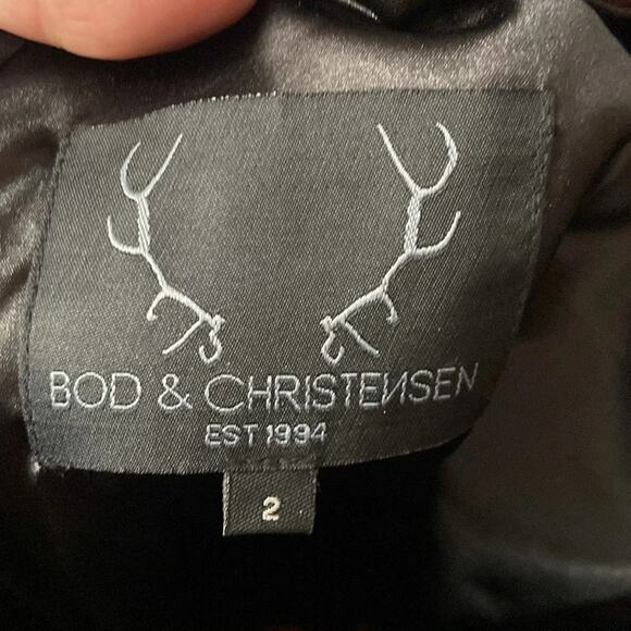 New Bod & Christensen Real Authentic  Italian Leather Boot Cut  Pants size 2 - Picture 10 of 10